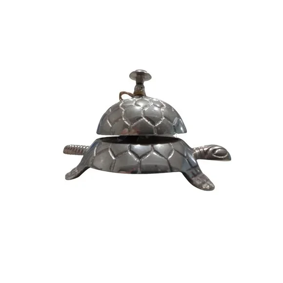 Handcrafted Metal Turtle Desk Bell | Namaste India | Zen Home Decor - Picture 5 of 7